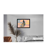 Multicolor portrait of Lord Shiva in a photo frame