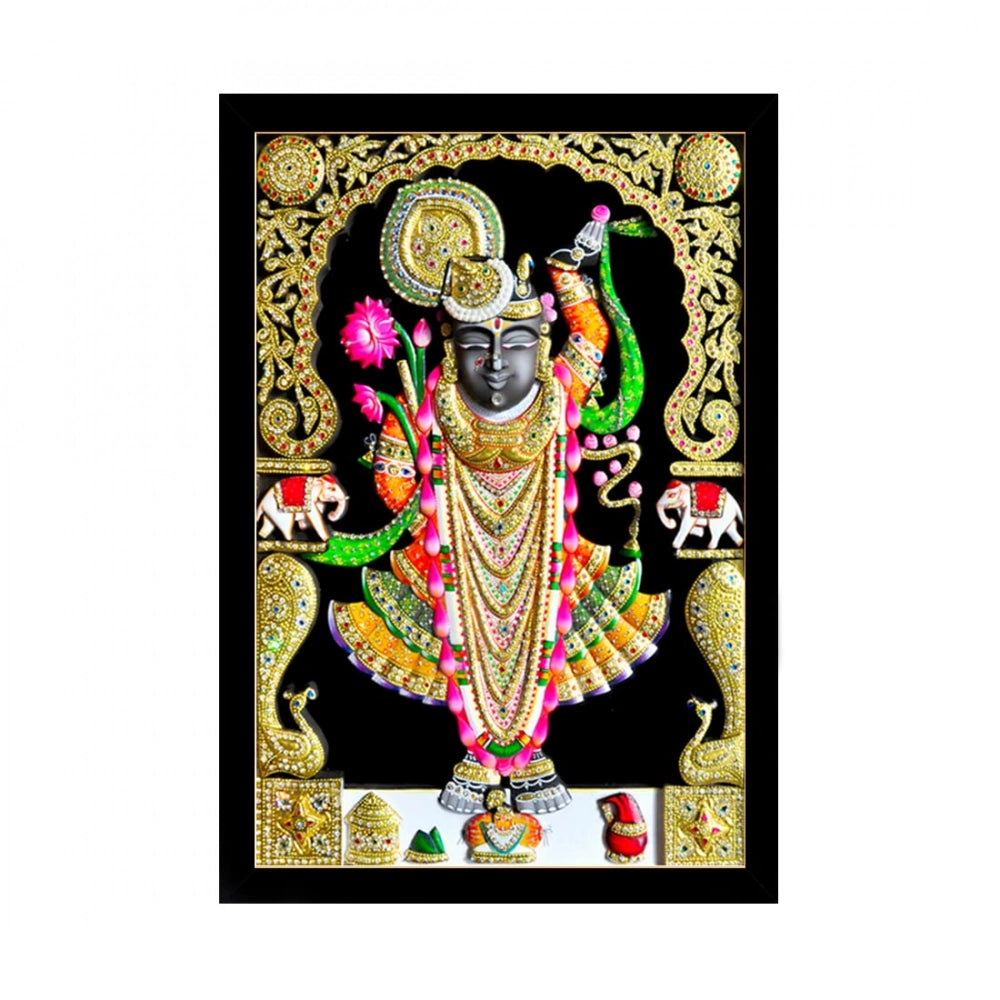 Multicolor Shrine Painting with Synthetic Photo Frame