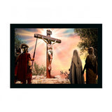 Jesus Christ Painting with Synthetic Photo Frame (Multicolor)