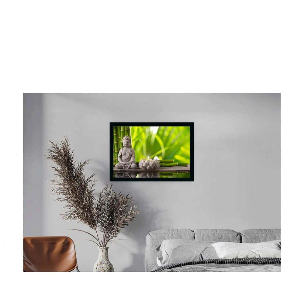 Multicolor Buddha painting in a modern photo frame