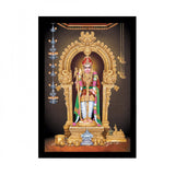 Murugan Painting with Synthetic Photo Frame (Multicolor)