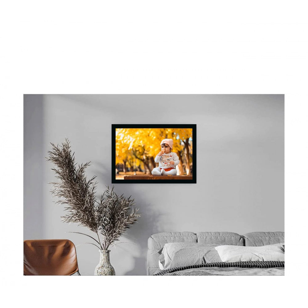 Baby photo painting with a multicolored frame