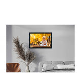 Baby photo painting with a multicolored frame