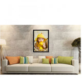 Multicolor baby photo painting on synthetic frame, 3D effect