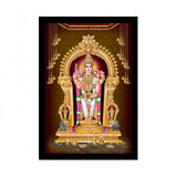 Multicolor painting with synthetic frame. Vibrant wall art decor.