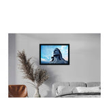 Adiyogi Mahakal Painting with Synthetic Photo Frame (Multicolor)
