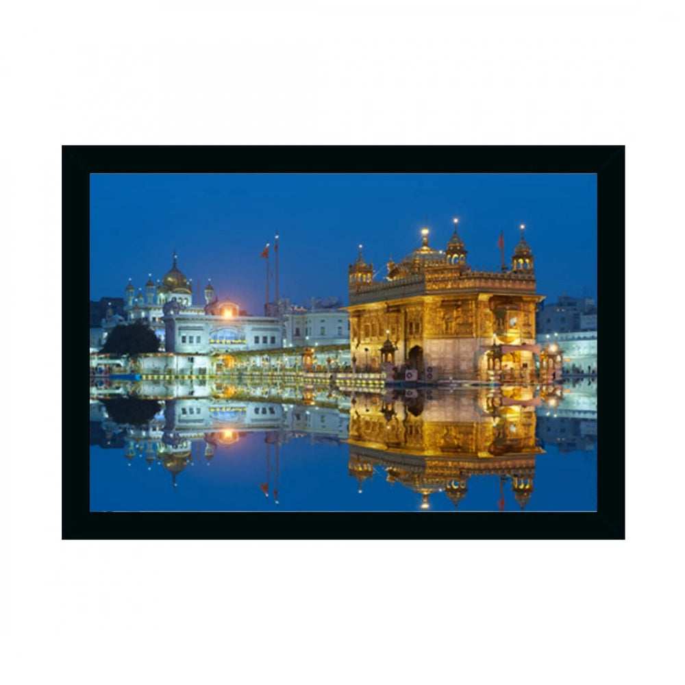 Golden temple painting on synthetic photo frame