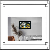 Multicolor synthetic photo frame with Buddha painting inside