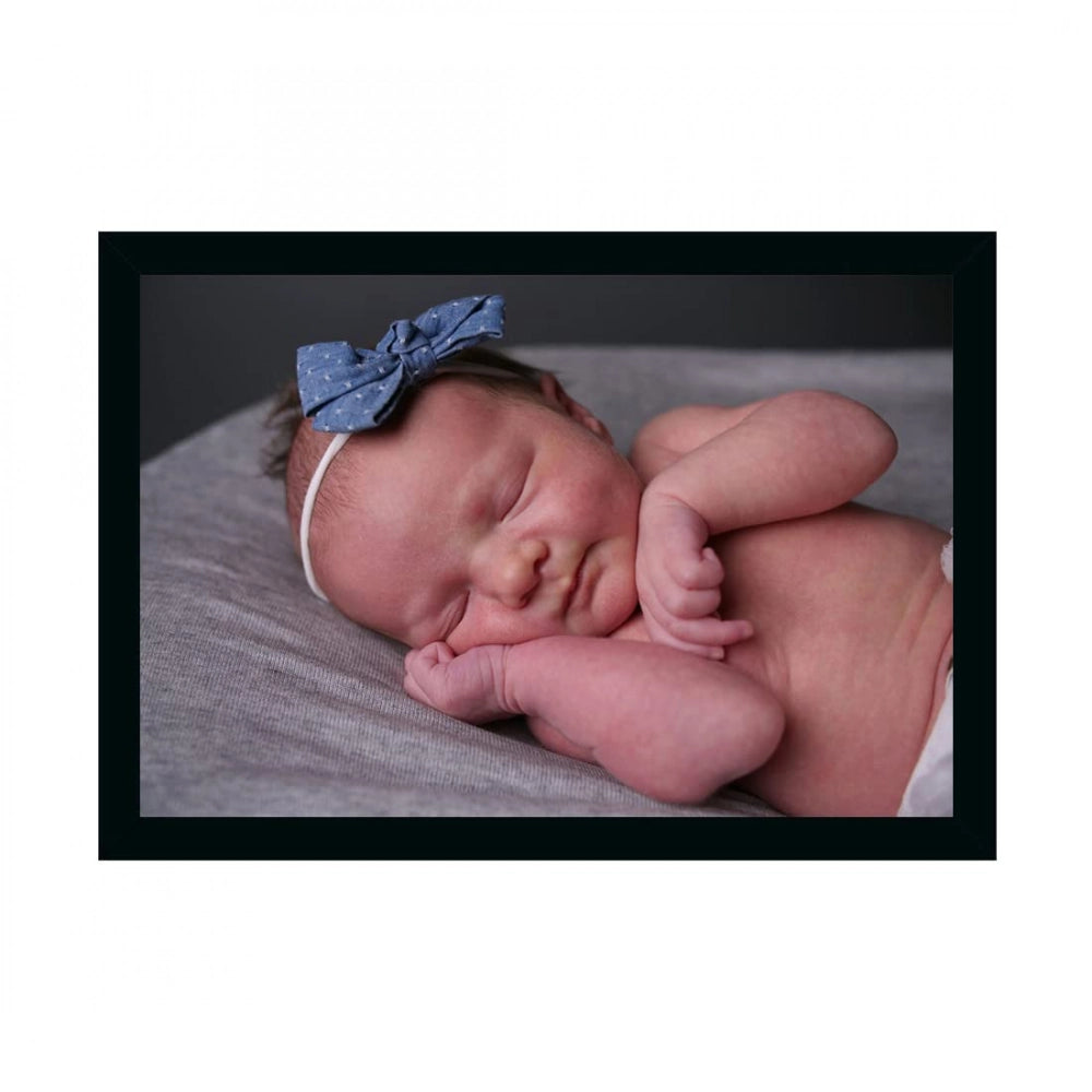Baby photo painting with a synthetic frame in various colors