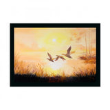 Natural scenery landscape painting in a vibrant synthetic photo frame