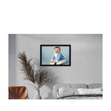 Colorful photograph painting portrait, with frame