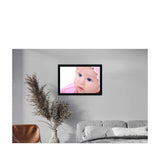 Multicolor acrylic baby photo painting with a glossy frame