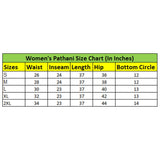 Women's Casual Cotton Cambric Solid Elastic Waist Patiala Harem Pants (Blue)