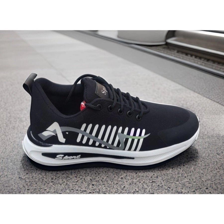 Blue synthetic casual men's shoes with lace-up closure, zoomix sole for comfort during leisure activities