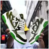 Green synthetic casual men's shoes with lace-up closure and airmix sole for versatile everyday wear