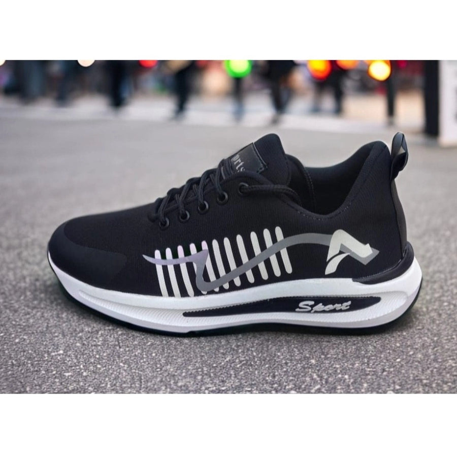 Blue synthetic casual men's shoes with lace-up closure, solid pattern on footwear for everyday wear