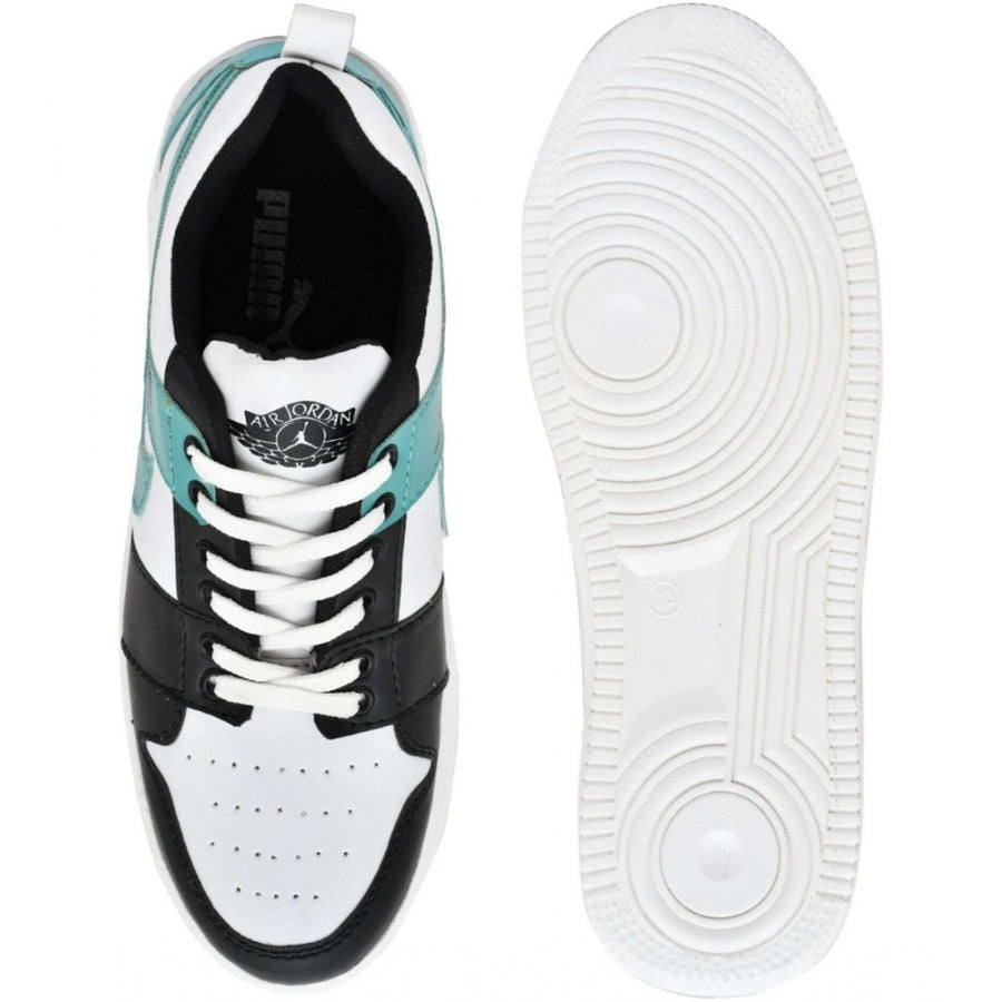 Sea-Green synthetic casual shoes for men, solid pattern with lace-up closure, perfect for everyday wear