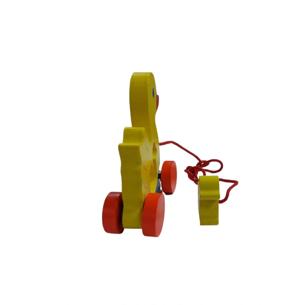 Wooden Toddlers Duck Pull Toy For Babies (Multicolor) - GillKart