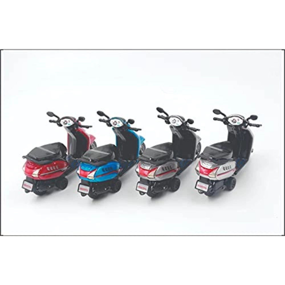 Plastic Pullback Activa Scooter (White) - GillKart