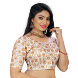 White Phantom cording blouse, free size, half sleeve, round neck