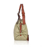 Women's faux leather solid green tote bag