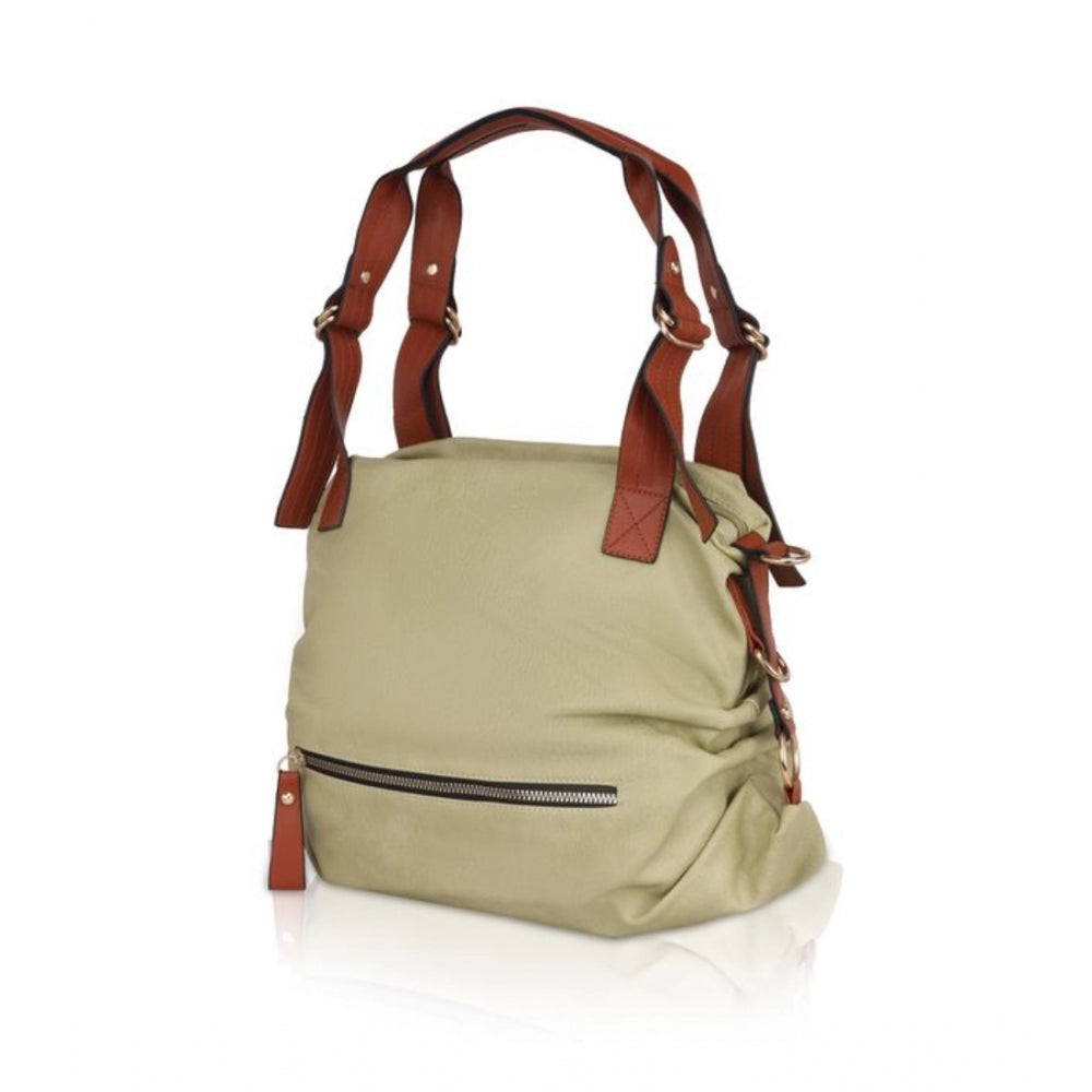 Green faux leather womens solid tote bag 150ml