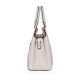 Faux leather white belt handbag adjustable long