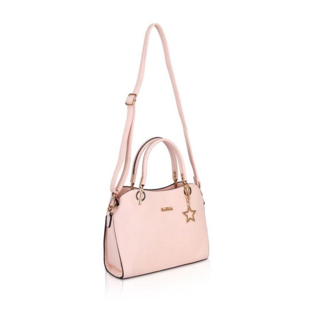 Womens faux leather handbag, solid, hot pink