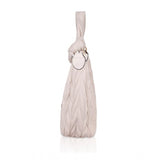 Women's Faux Leather Textured Handbag (Beige White) - GillKart