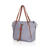 Women's Faux Leather Textured Tote Bag (Grey) - GillKart