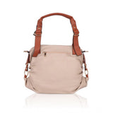 Ladies' grey faux leather handbag