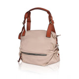 Grey faux leather solid tote bag women's