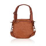 Women's faux leather tote bag, brown
