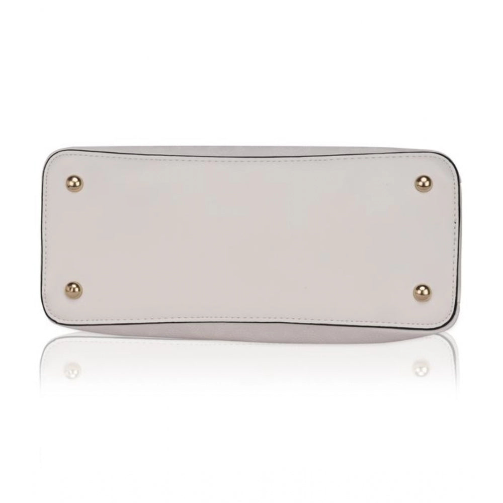 A womens faux leather belt bag with a long adjustable strap
