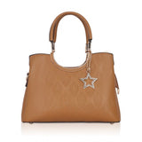 Womens faux leather adjustable belt handbag in brown
