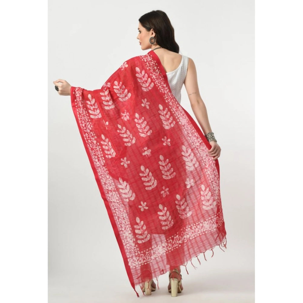 Rani print cotton dupatta for festive occasions, free size