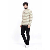 Men's cotton blended print full sleeve short kurta