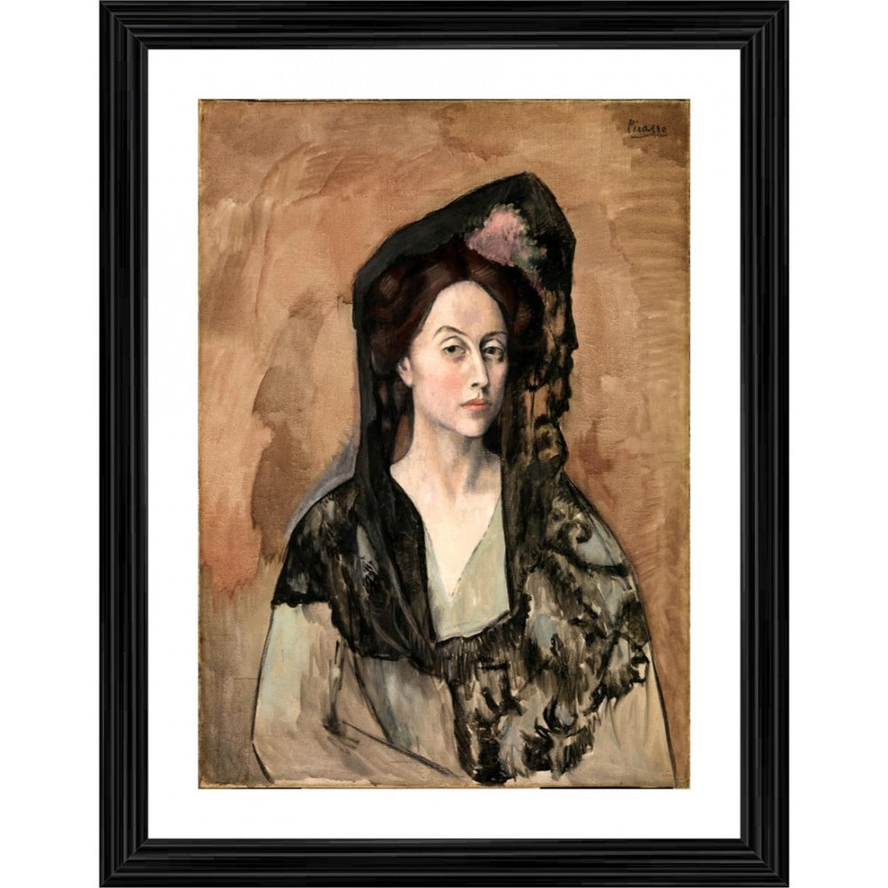 Portrait of Madame Canals 1905 Painting With Wood Photo Frame (Multicolor) - GillKart