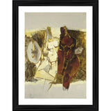 1968 Kobra painting in a wood photo frame with vibrant multicolored hues