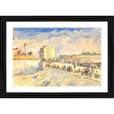 Multicolor Wood Framed Painting of Gate in Paris Ramparts (1887), lightweight wall mount for home decor