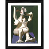 Art piece, 1940 style painting of a woman in profile, styled hair