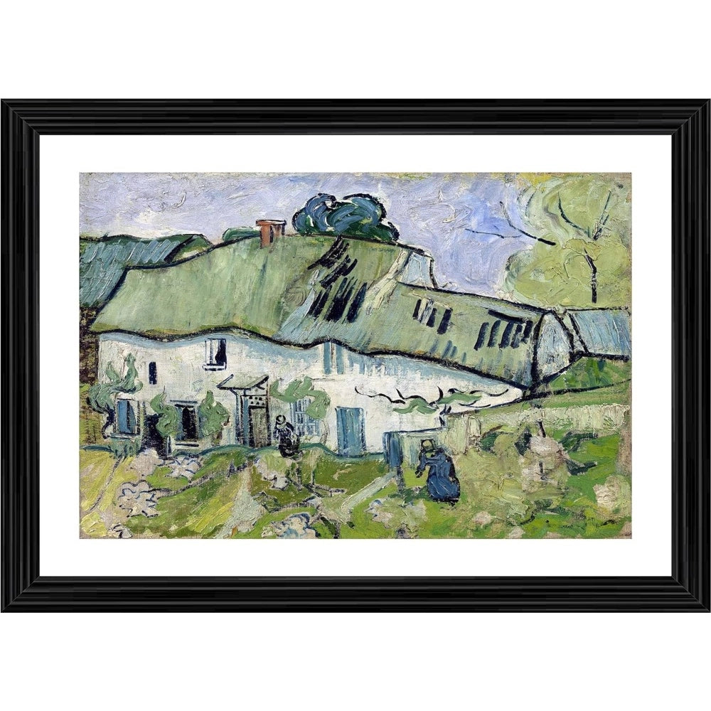 Farmhouse 1890 Painting With Wood Photo Frame (Multicolor) - GillKart