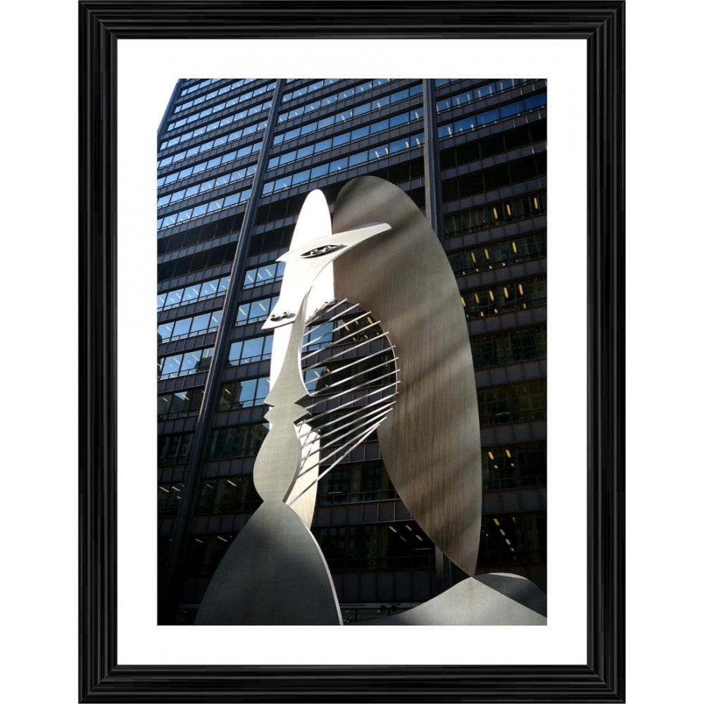 Chicago Picasso 1964 painting replica, wooden photo frame, multi-color, art piece