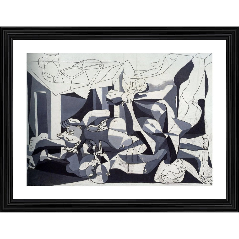 Multicolor wood framed painting "The Charnel House 1945" on wall mount, lightweight and vibrant art piece