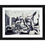 Multicolor wood framed painting "The Charnel House 1945" on wall mount, lightweight and vibrant art piece