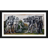 Multicolor wood photo frame by Adventures 1951, lightweight wall mount for framed artwork (12x24)