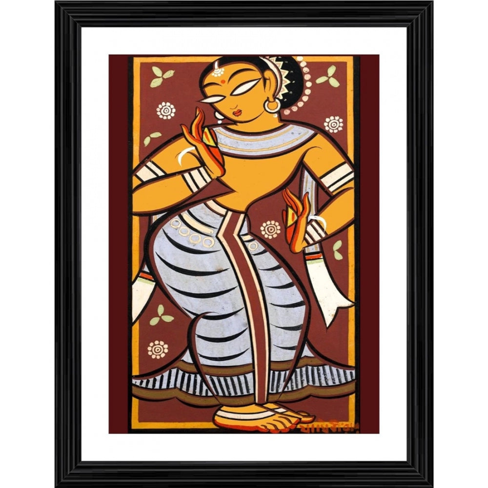 Dancing woman artwork photo frame multicolor