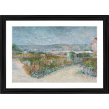 Multicolor wood-framed painting "Behind the Windmill" (14x18), lightweight wall mount, artistic home decor