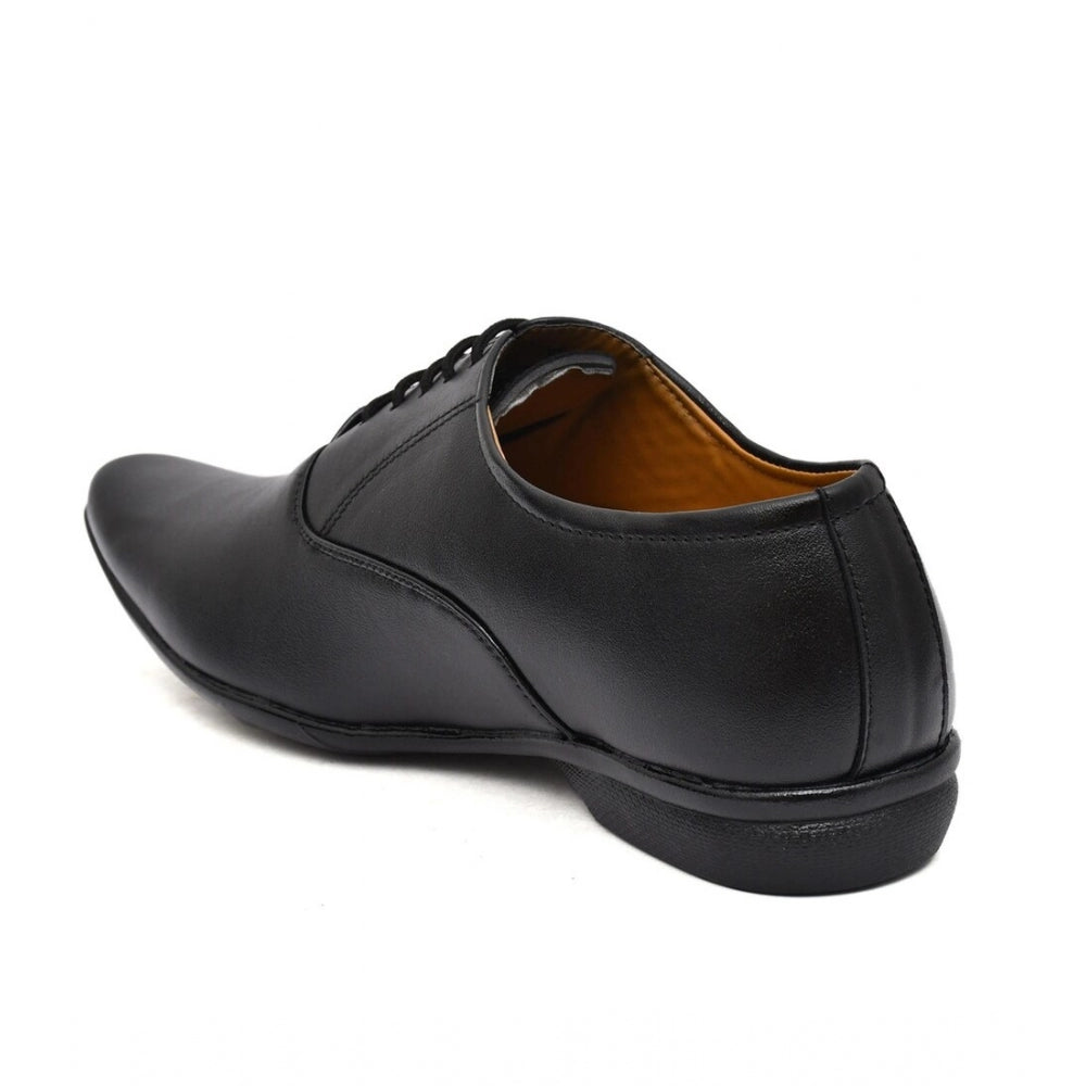 Men's black faux leather lace-up formal shoes, perfect for formal occasions