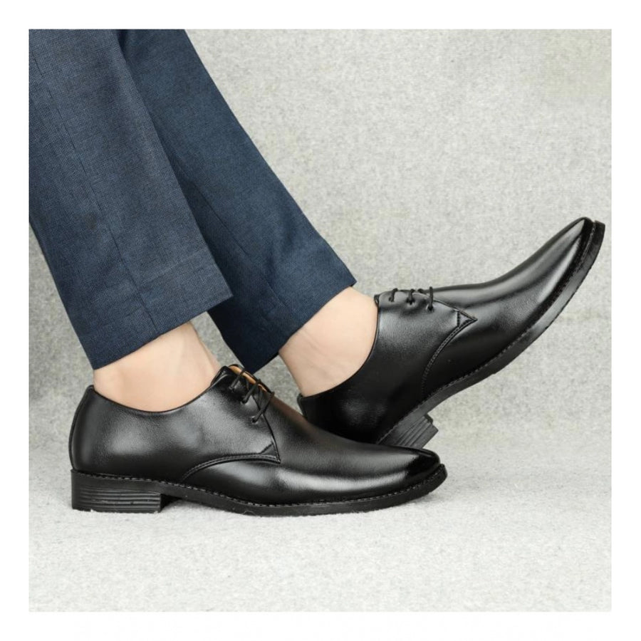 Men's Faux Leather Formal Shoes (Black)